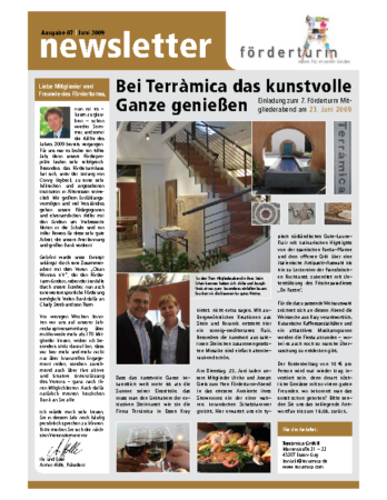 Foerderturm Newsletter Nr. 07 2009