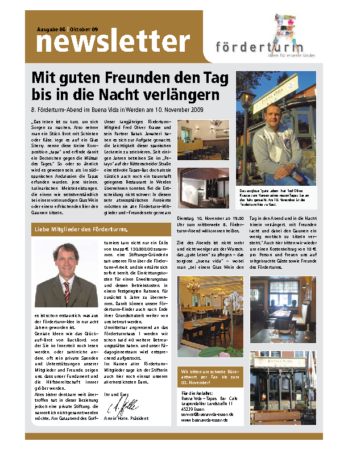Foerderturm Newsletter Nr. 08 2009
