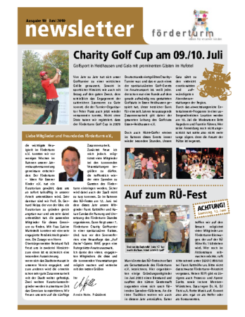 Foerderturm Newsletter Nr. 10 2010