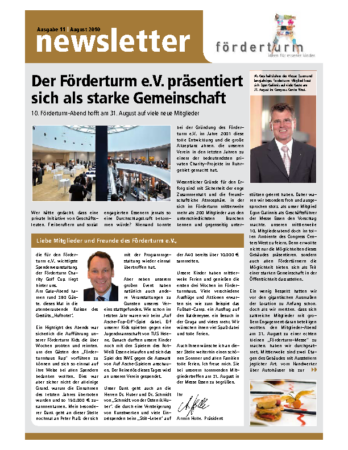 Foerderturm Newsletter Nr. 11 2010