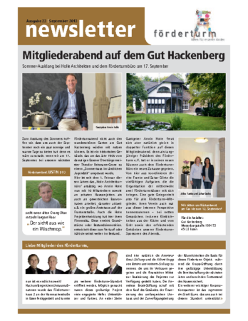 Foerderturm Newsletter Nr. 23 2013
