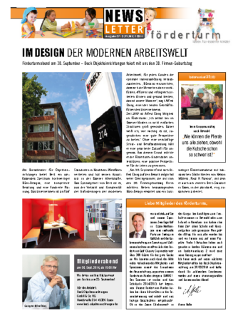 Foerderturm Newsletter Nr. 27 2014