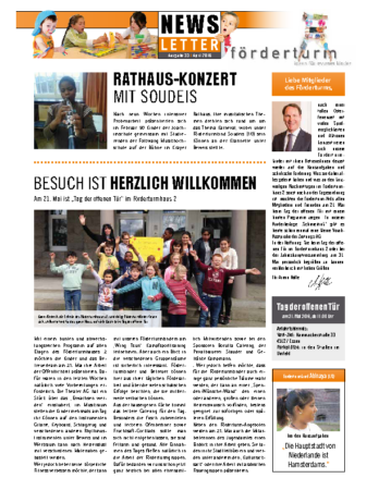 Foerderturm Newsletter Nr. 33 2016