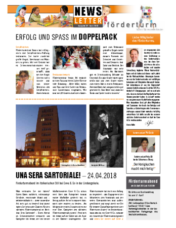 Foerderturm Newsletter Nr. 39 2018